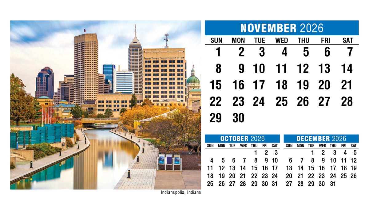 Galleria Scenes of America Promotional Desk Calendar (Eng) - 2026